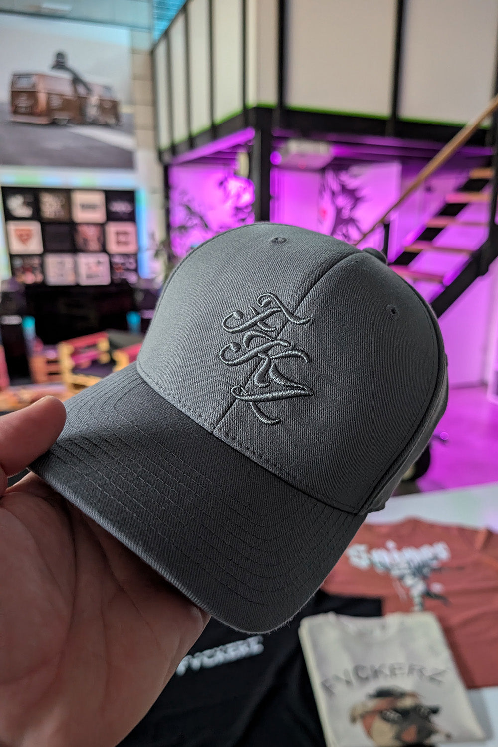 FVCKERZ® Dad Cap grau // FKZ 3D