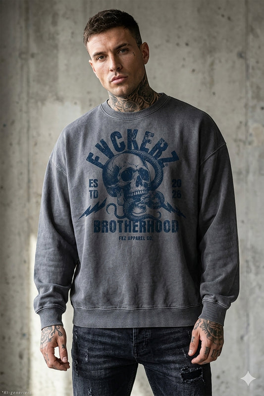 FVCKERZ® Oversized Vintage Sweater // FKZ Brotherhood