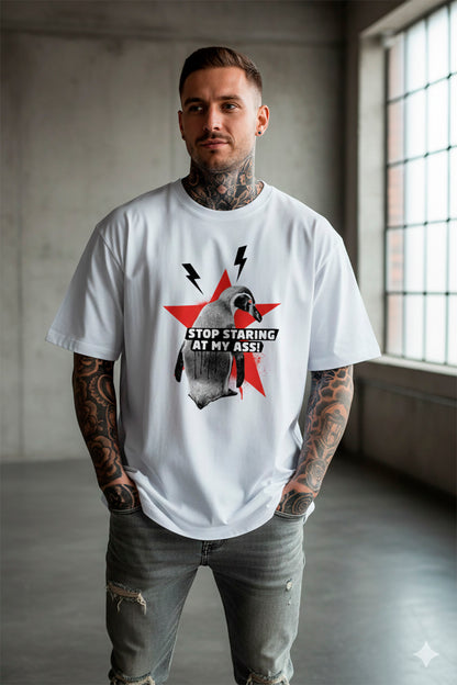 FVCKERZ® Oversized T-Shirt // Stop Staring At My Ass