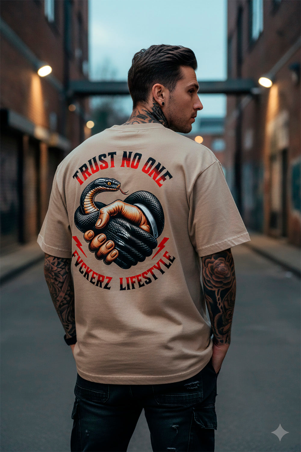 FVCKERZ® Vintage Oversized T-Shirt // Trust No One