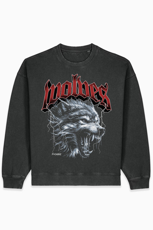 FVCKERZ® Oversized Vintage Sweater // Wolves