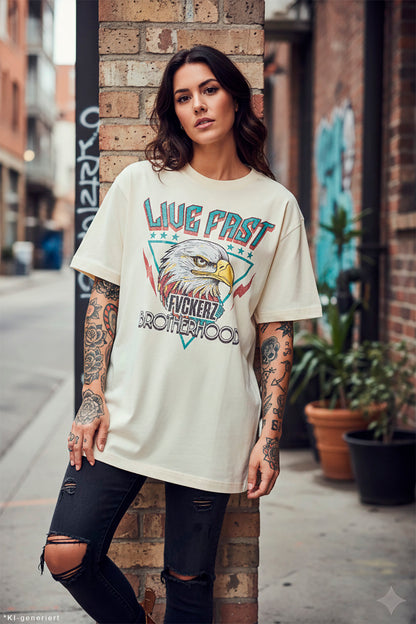 FVCKERZ® Oversized T-Shirt // Live fast