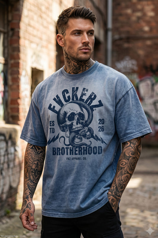 FVCKERZ® Oversized Faded T-Shirt // FKZ Brotherhood