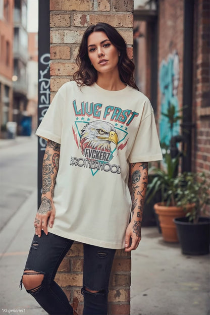 FVCKERZ® Oversized T-Shirt // Live fast