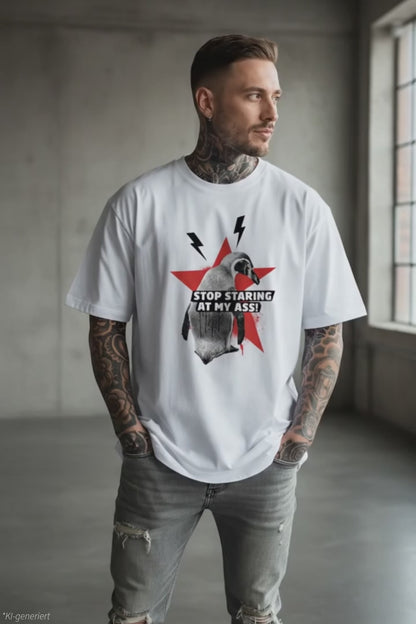 FVCKERZ® Oversized T-Shirt // Stop Staring At My Ass